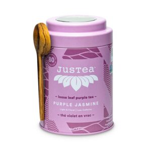 JusTea – Purple Jasmine Tin with Spoon Organic – 3.2oz