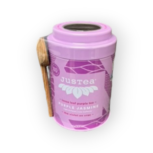 JusTea – Purple Jasmine Tin With Spoon Organic – 3.2oz